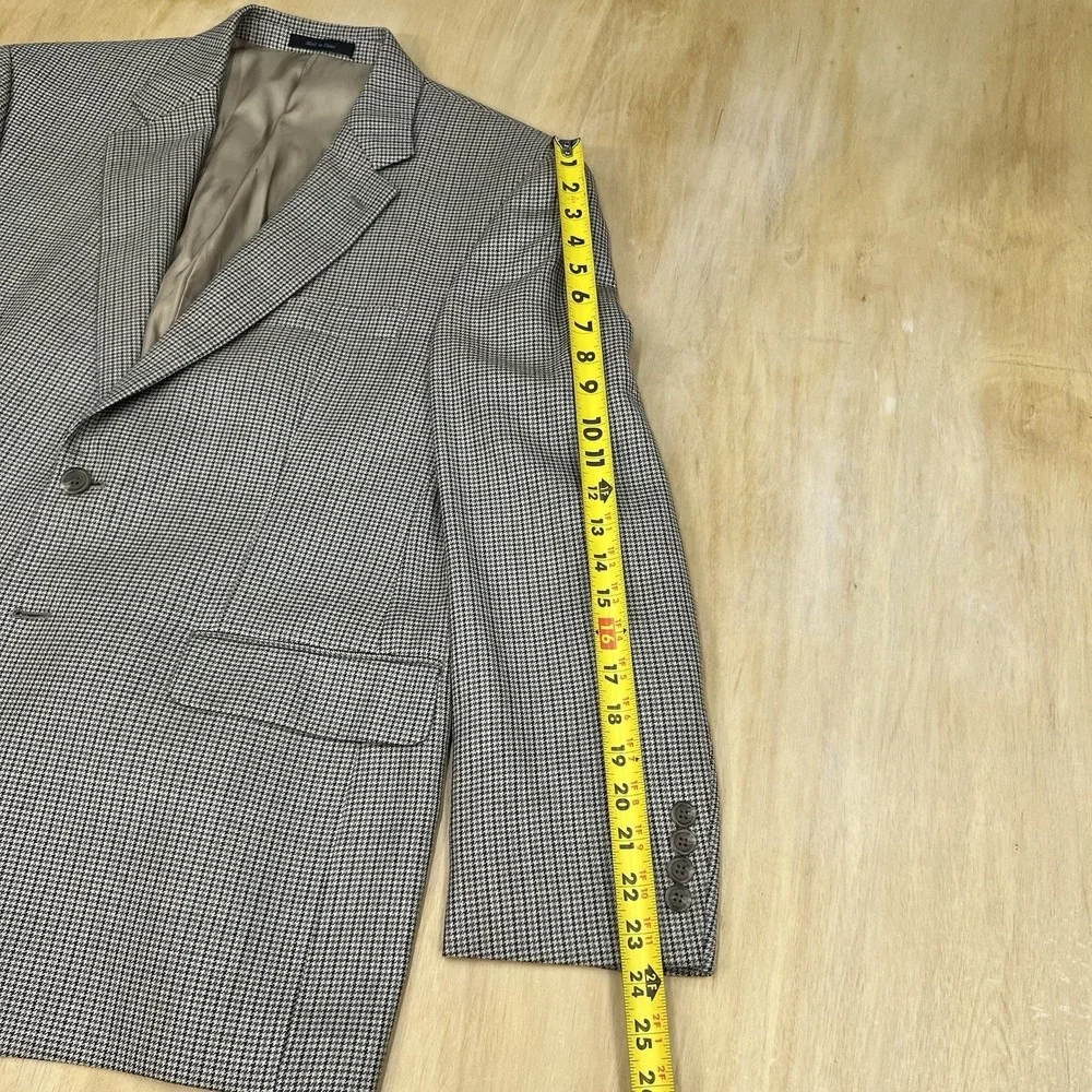 Chaps Silk Wool Blazer‎ Sport Coat Mens 42S Short Classic Fit Beige/Olive/Purple